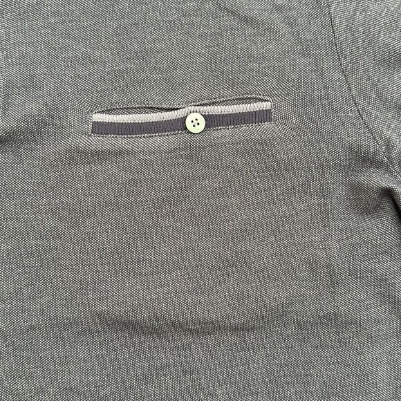 Robert Barakett Polo Findlay Short Sleeve Shirt Heathered Purple Size M - Picture 5 of 7